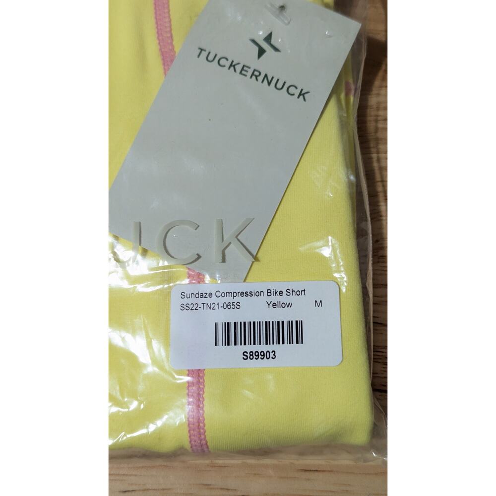Tuckernuck Sundaze Compression Bike Shorts Medium NWT Yellow Yoga Athletic Wear - Picture 7 of 10